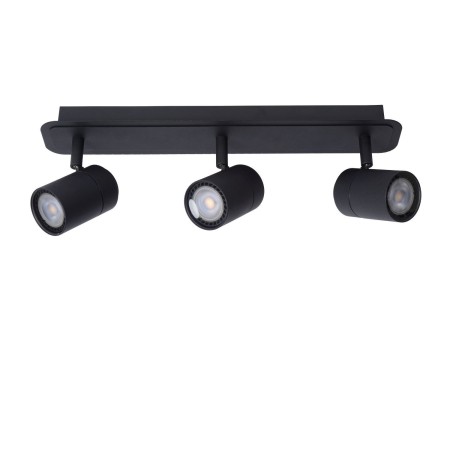 Lucide 26958/15/30 LENNERT - Reflektor sufitowy łazienkowy - LED ściemnialny - GU10 - 3x5W 3000K - IP44 - czarny