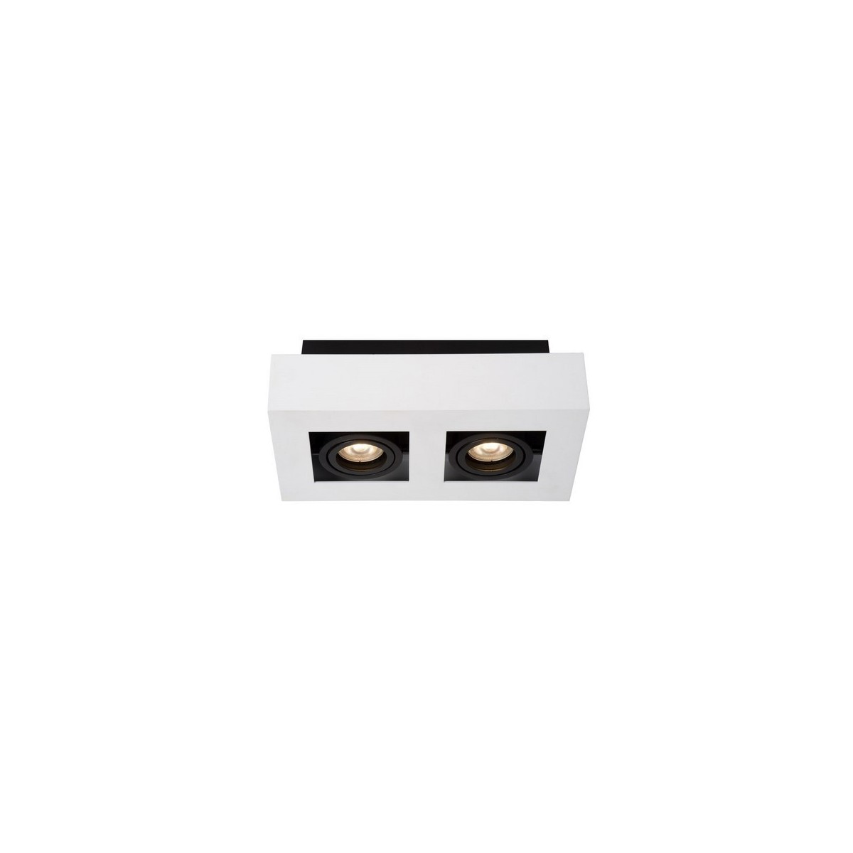 Lucide 09119/11/31 XIRAX - Reflektor sufitowy - LED Ściemnialny do ciepłego - GU10 - 2x5W 2200K-3000K - Biały