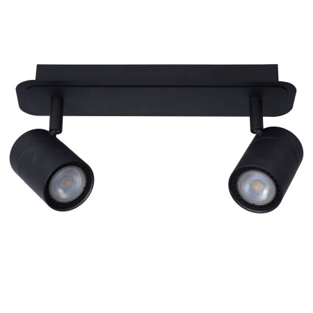 Lucide 26958/10/30 LENNERT - Reflektor sufitowy łazienkowy - LED ściemnialny - GU10 - 2x5W 3000K - IP44 - czarny