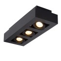 Lucide 09119/16/30 XIRAX - Reflektor sufitowy - LED Ściemnialny do ciepłego - GU10 - 3x5W 2200K-3000K - Czarny