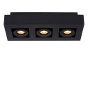 Lucide 09119/16/30 XIRAX - Reflektor sufitowy - LED Ściemnialny do ciepłego - GU10 - 3x5W 2200K-3000K - Czarny