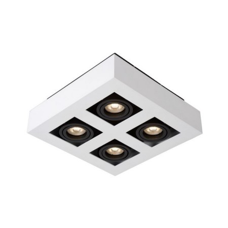 Lucide 09119/21/31 XIRAX - Reflektor sufitowy - LED Ściemnialny do ciepłego - GU10 - 4x5W 2200K-3000K - Biały