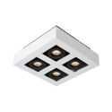 Lucide 09119/21/31 XIRAX - Reflektor sufitowy - LED Ściemnialny do ciepłego - GU10 - 4x5W 2200K-3000K - Biały
