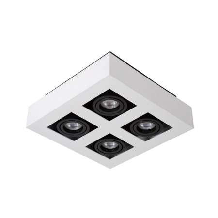 Lucide 09119/21/31 XIRAX - Reflektor sufitowy - LED Ściemnialny do ciepłego - GU10 - 4x5W 2200K-3000K - Biały