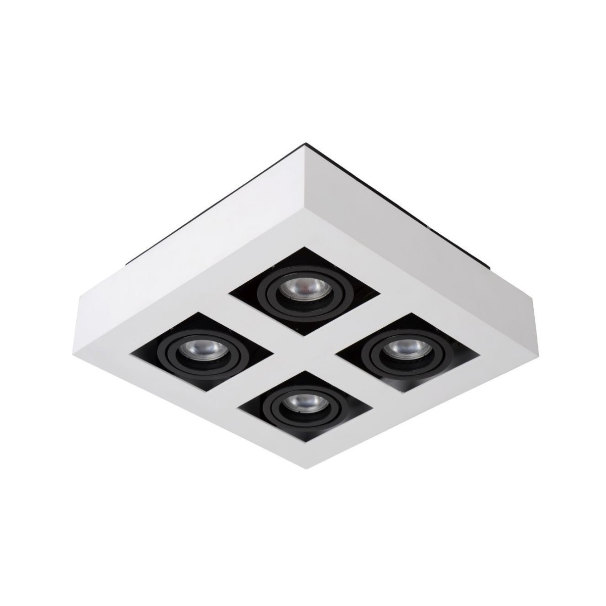 Lucide 09119/21/31 XIRAX - Reflektor sufitowy - LED Ściemnialny do ciepłego - GU10 - 4x5W 2200K-3000K - Biały
