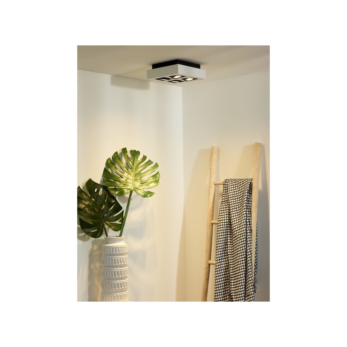 Lucide 09119/21/31 XIRAX - Reflektor sufitowy - LED Ściemnialny do ciepłego - GU10 - 4x5W 2200K-3000K - Biały