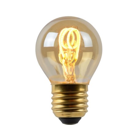Lucide 49045/03/62 Żarówka żarnikowa G45 - 4.5 cm - LED Dim. - E27 - 1x3W 2200K - Bursztynowa