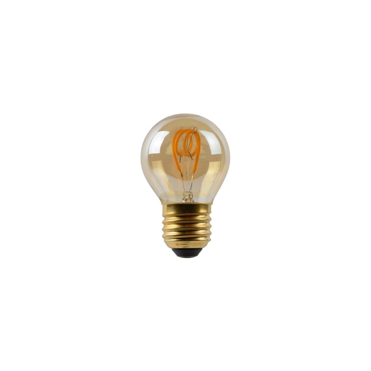 Lucide 49045/03/62 Żarówka żarnikowa G45 - 4.5 cm - LED Dim. - E27 - 1x3W 2200K - Bursztynowa