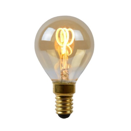 Lucide 49046/03/62 P45 - Żarówka z żarnikiem - 4.5 cm - LED Dim. - E14 - 1x3W 2200K - Bursztynowa