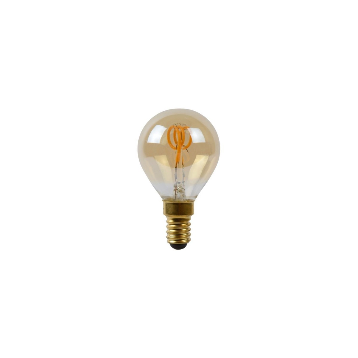 Lucide 49046/03/62 P45 - Żarówka z żarnikiem - 4.5 cm - LED Dim. - E14 - 1x3W 2200K - Bursztynowa