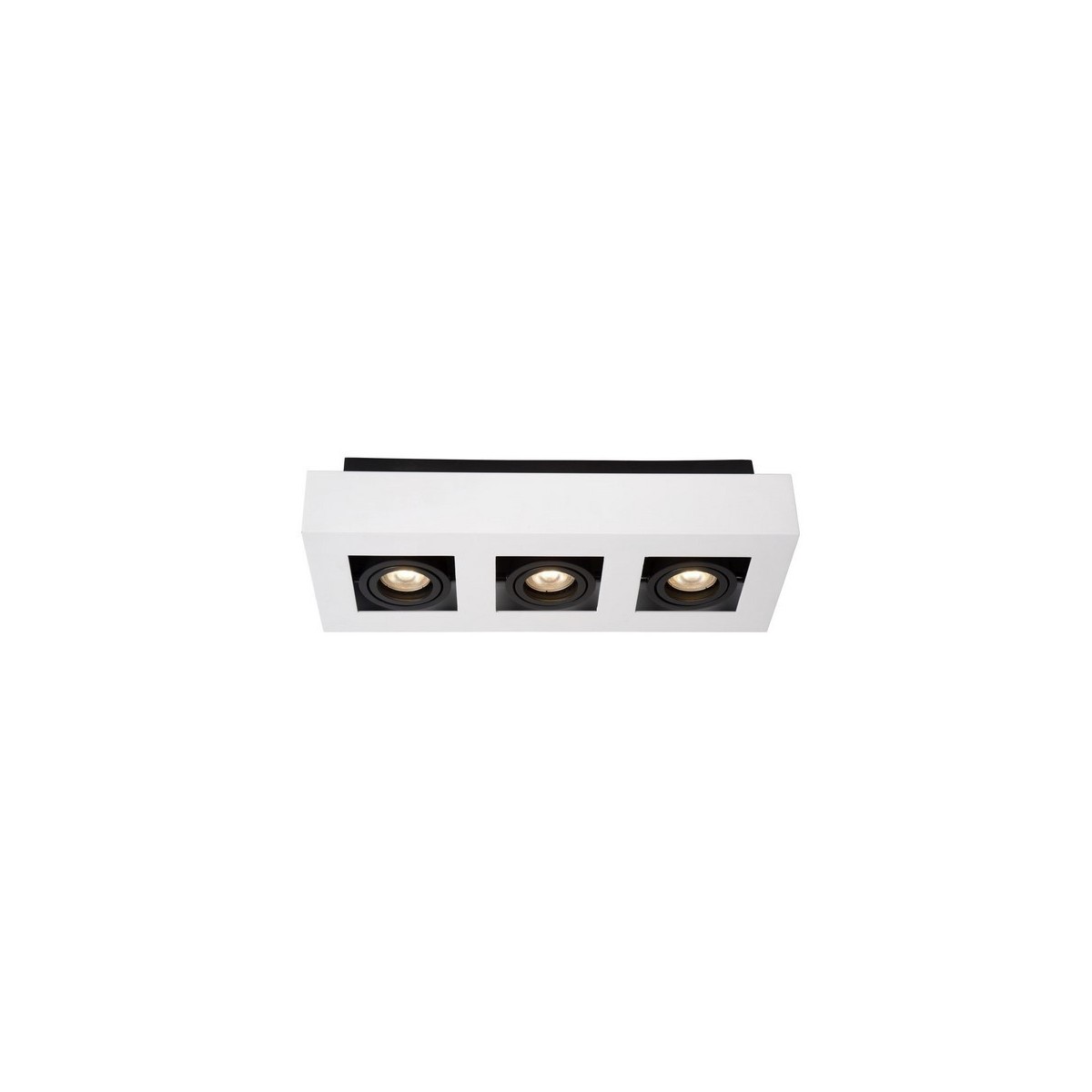 Lucide 09119/16/31 XIRAX - Reflektor sufitowy - LED Ściemnialny do ciepłego - GU10 - 3x5W 2200K-3000K - Biały