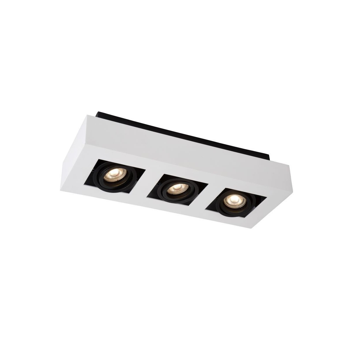 Lucide 09119/16/31 XIRAX - Reflektor sufitowy - LED Ściemnialny do ciepłego - GU10 - 3x5W 2200K-3000K - Biały