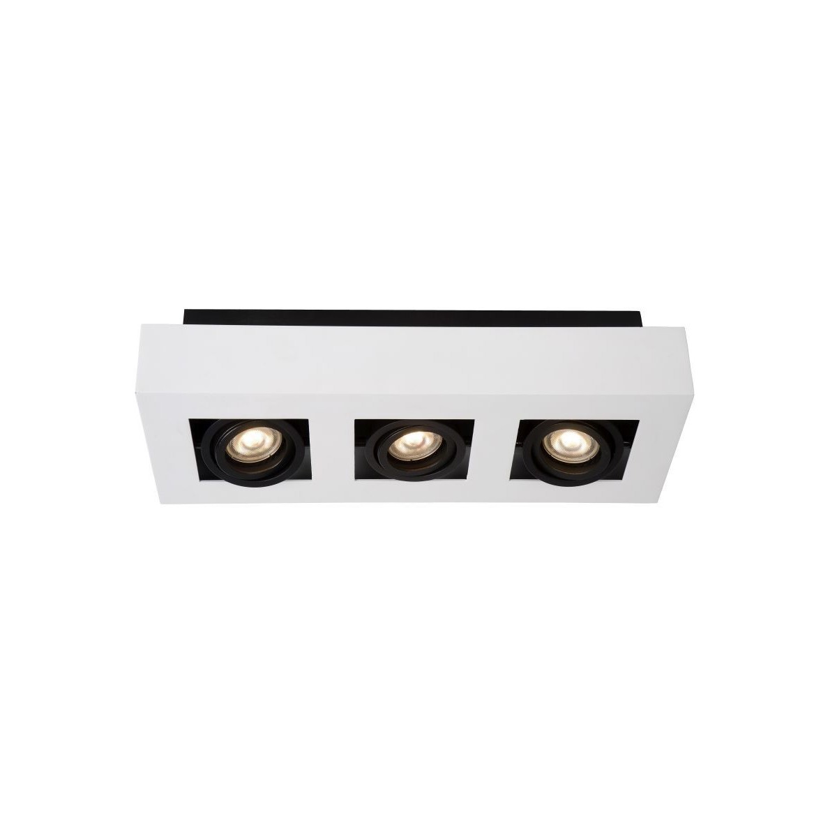 Lucide 09119/16/31 XIRAX - Reflektor sufitowy - LED Ściemnialny do ciepłego - GU10 - 3x5W 2200K-3000K - Biały