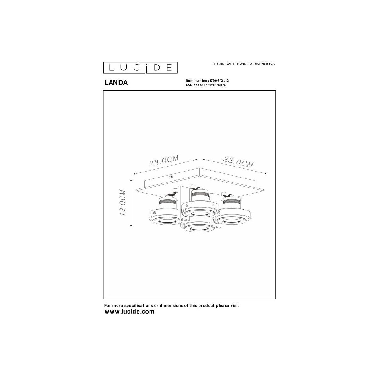 Lucide LANDA II 17906/21/12