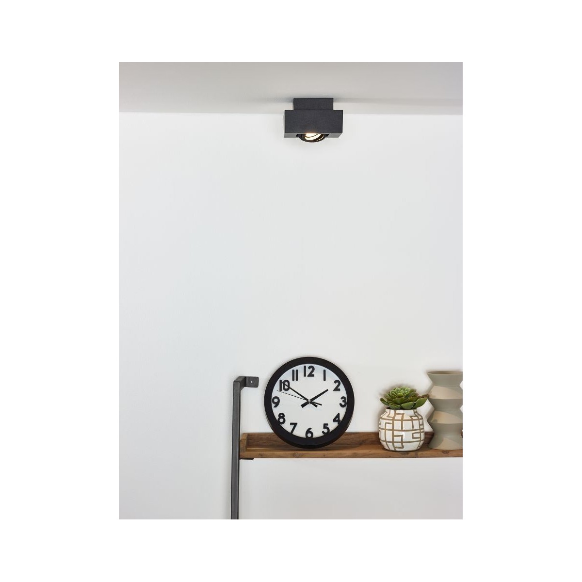 Lucide 09119/06/30 XIRAX - Reflektor sufitowy - LED Ściemnialny do ciepłego - GU10 - 1x5W 2200K-3000K - Czarny