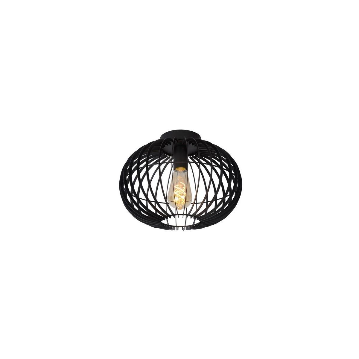 Lucide 78199/01/30 REDA - Lampa sufitowa wpuszczana - 32 cm - 1xE27 - Czarna