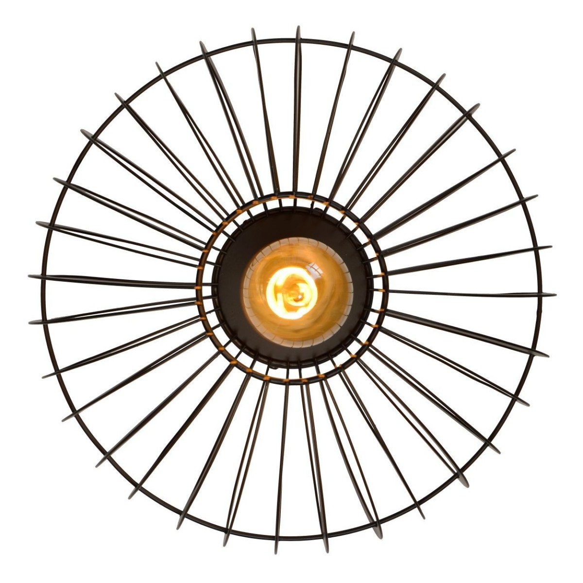 Lucide 78199/01/30 REDA - Lampa sufitowa wpuszczana - 32 cm - 1xE27 - Czarna