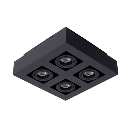 Lucide 09119/21/30 XIRAX - Reflektor sufitowy - LED Ściemnialny do ciepłego - GU10 - 4x5W 2200K-3000K - Czarny
