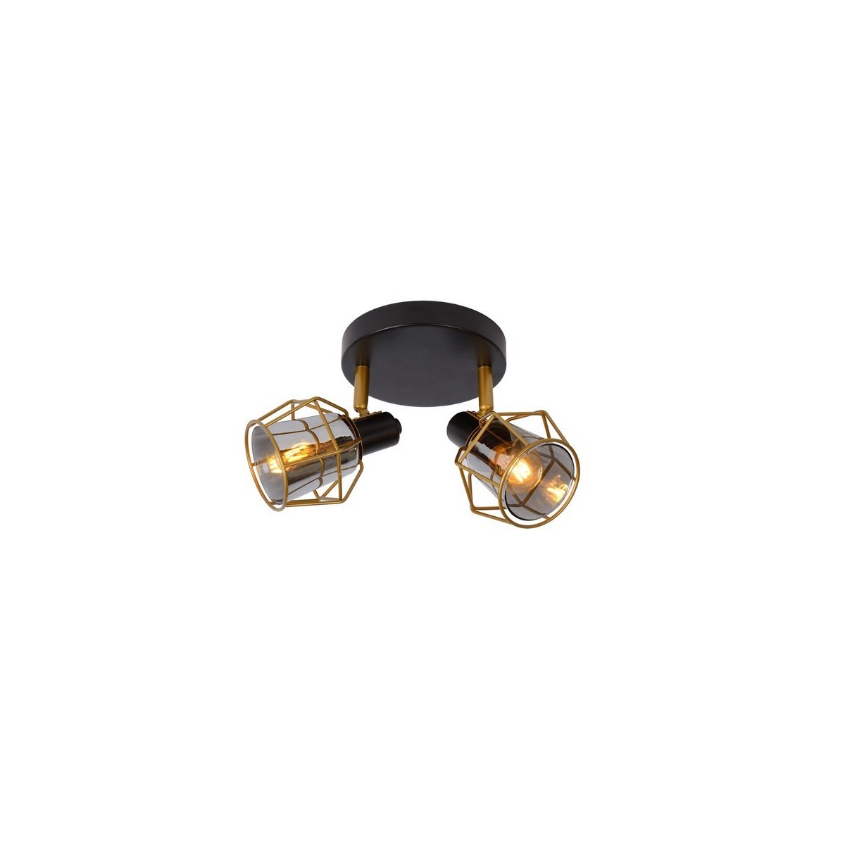 Lucide 77977/12/30 NILA - Reflektor sufitowy - 2xE14 - Czarny