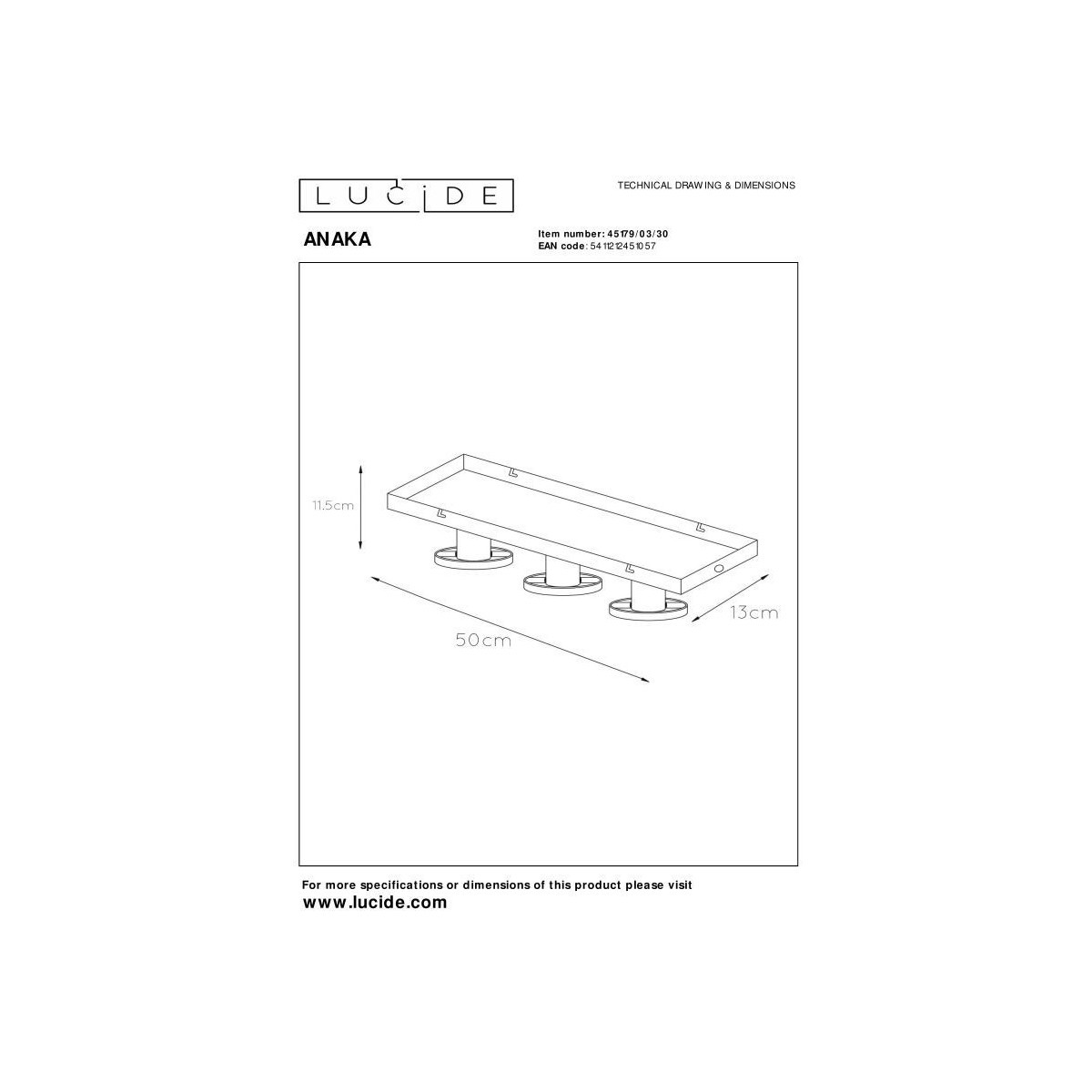Lucide ANAKA 45179/03/30