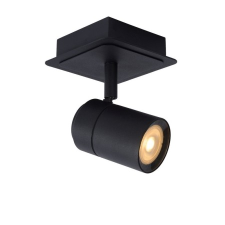 Lucide 26958/05/30 LENNERT - Reflektor sufitowy łazienkowy - LED ściemnialny - GU10 - 1x5W 3000K - IP44 - czarny
