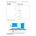 Lucide 26958/05/30 LENNERT - Reflektor sufitowy łazienkowy - LED ściemnialny - GU10 - 1x5W 3000K - IP44 - czarny