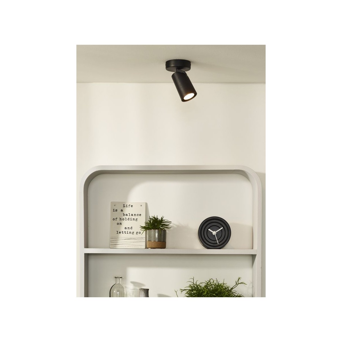 Lucide 23954/06/30 XYRUS - Reflektor sufitowy - 9 cm - LED Ściemnialny do ciepłego - GU10 - 1x5W 2200K-3000K - Czarny