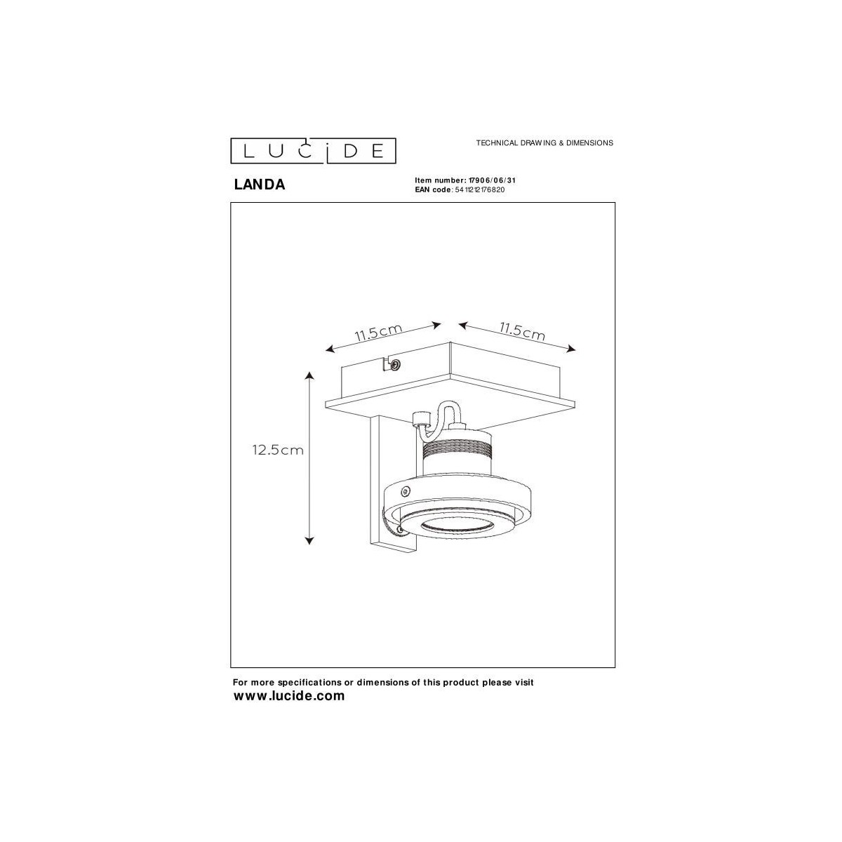Lucide LANDA II 17906/06/31