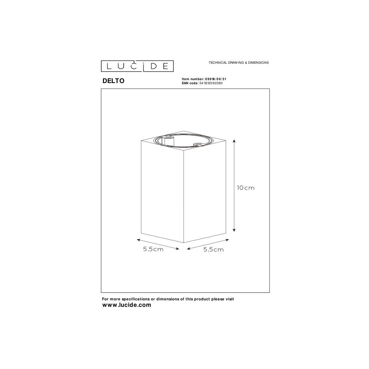 Lucide DELTO LED 09916/06/31