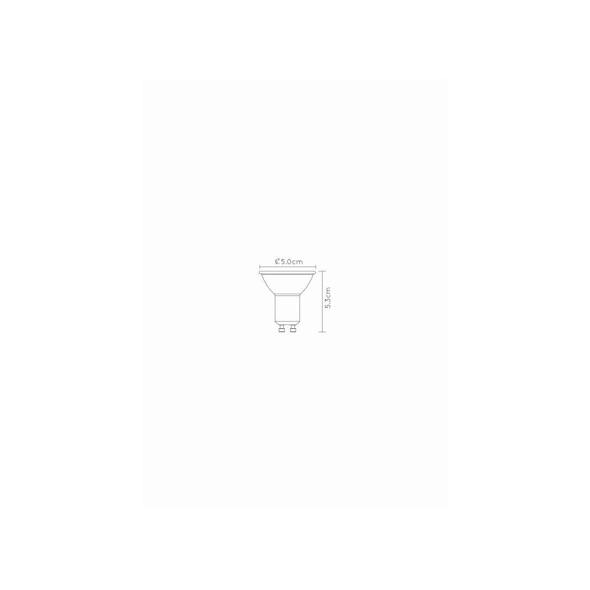 Lucide 49006/05/30 MR16 - Żarówka LED - 5 cm - Ściemniacz LED - GU10 - 1x5W 3000K - Czarny