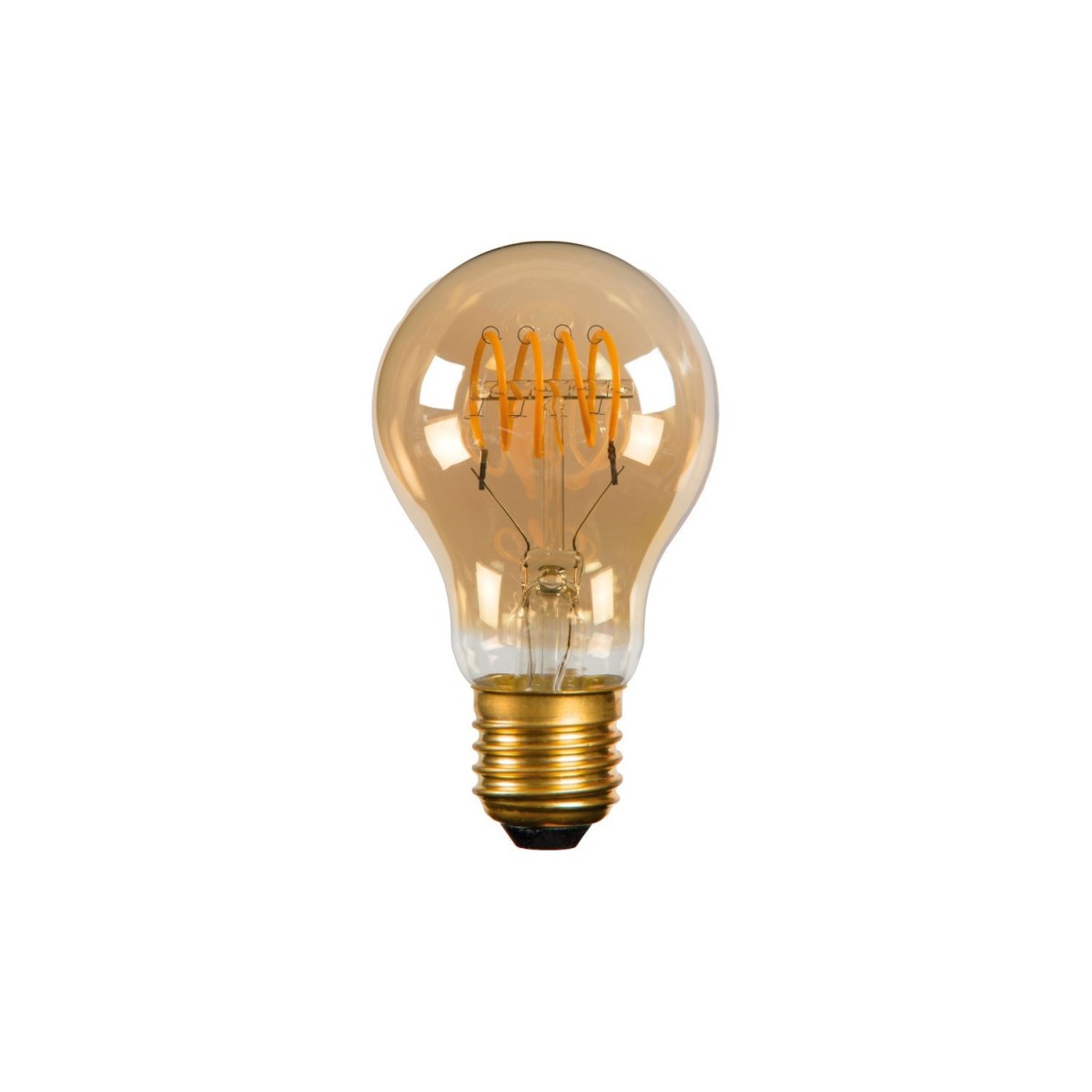 Lucide 49042/05/62 A60 - Żarówka żarnikowa - 6 cm - LED Dim. - E27 - 1x4.9W 2200K - Bursztynowa