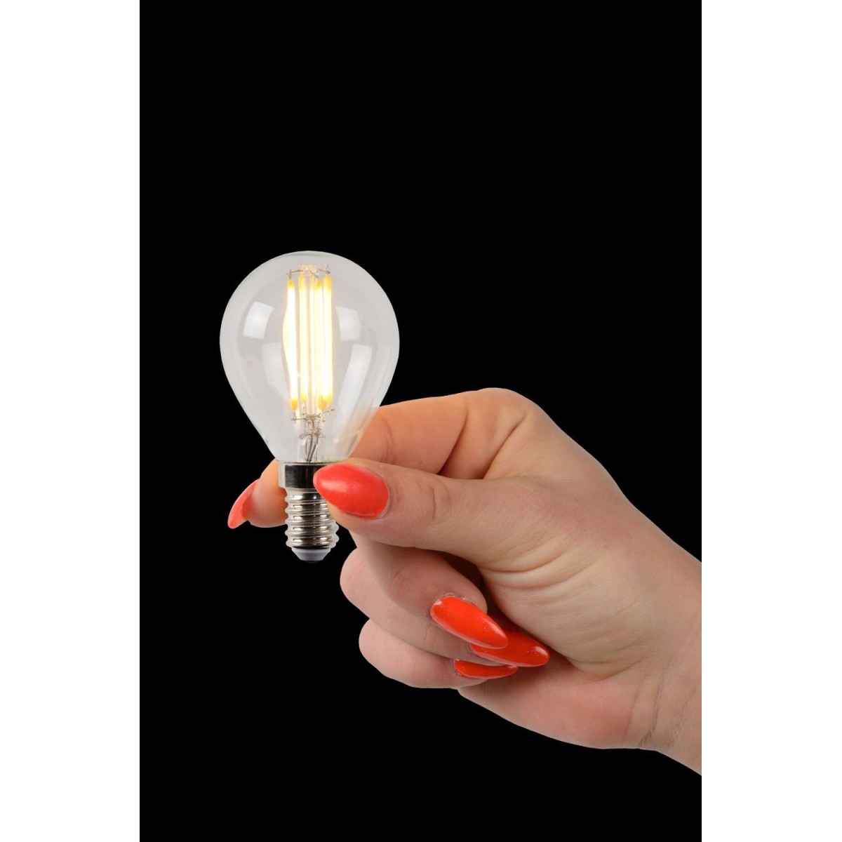 Lucide 49022/04/60 P45 - Żarówka z żarnikiem - 4.5 cm - LED Dim. - E14 - 1x4W 2700K - Przezroczysta