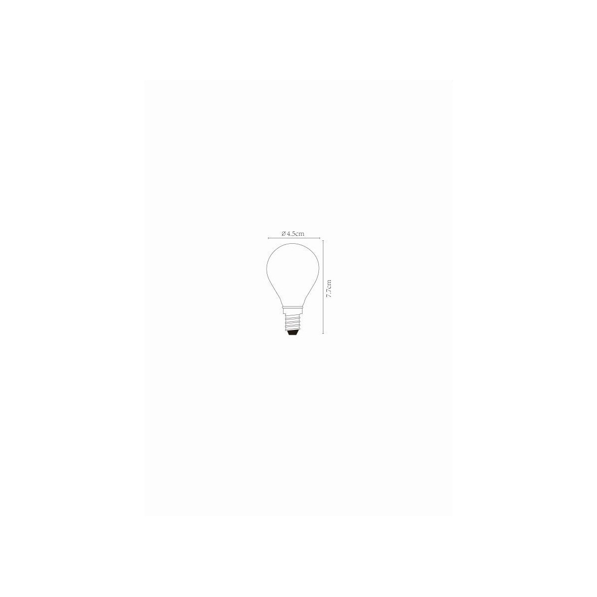 Lucide 49022/04/67 P45 - Żarówka żarnikowa - 4.5 cm - LED Dim. - E14 - 1x4W 2700K - mrożona