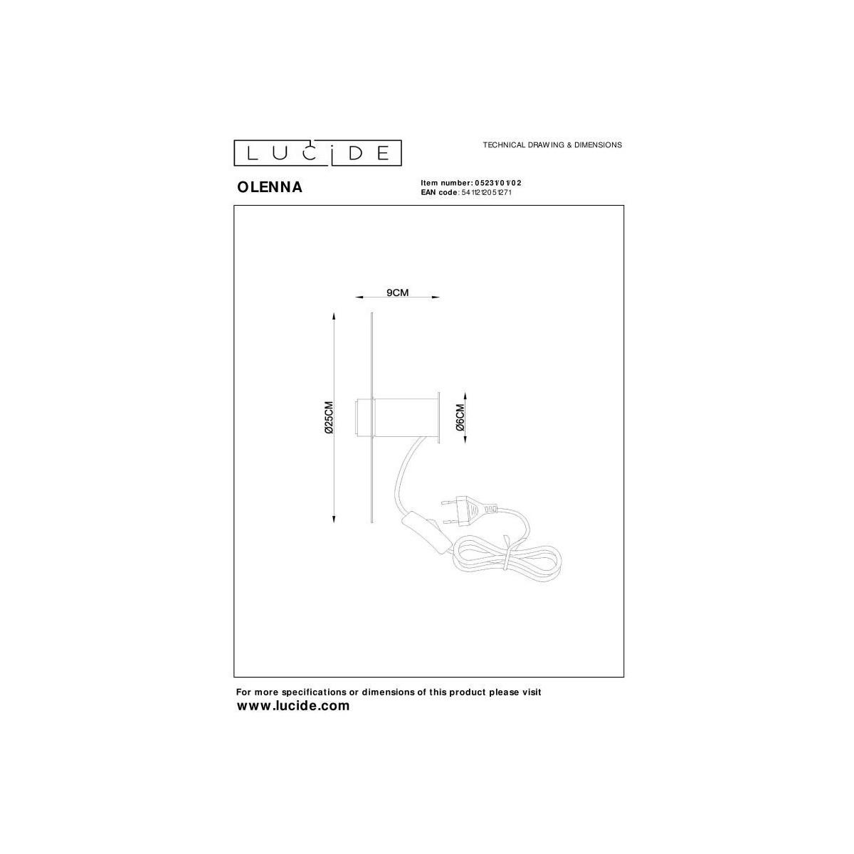 Lucide OLENNA 05231/01/02