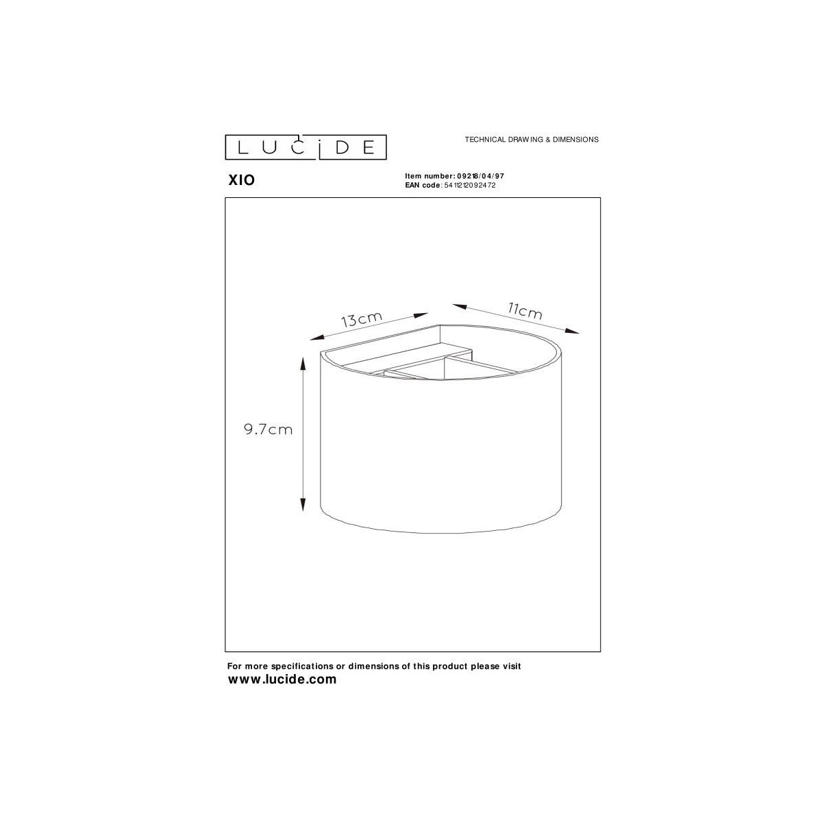 Lucide 09218/04/97 XIO - Kinkiet - LED Dim. - G9 - 1x3.5W 2700K - Regulowany kąt świecenia - Rdzawy brąz