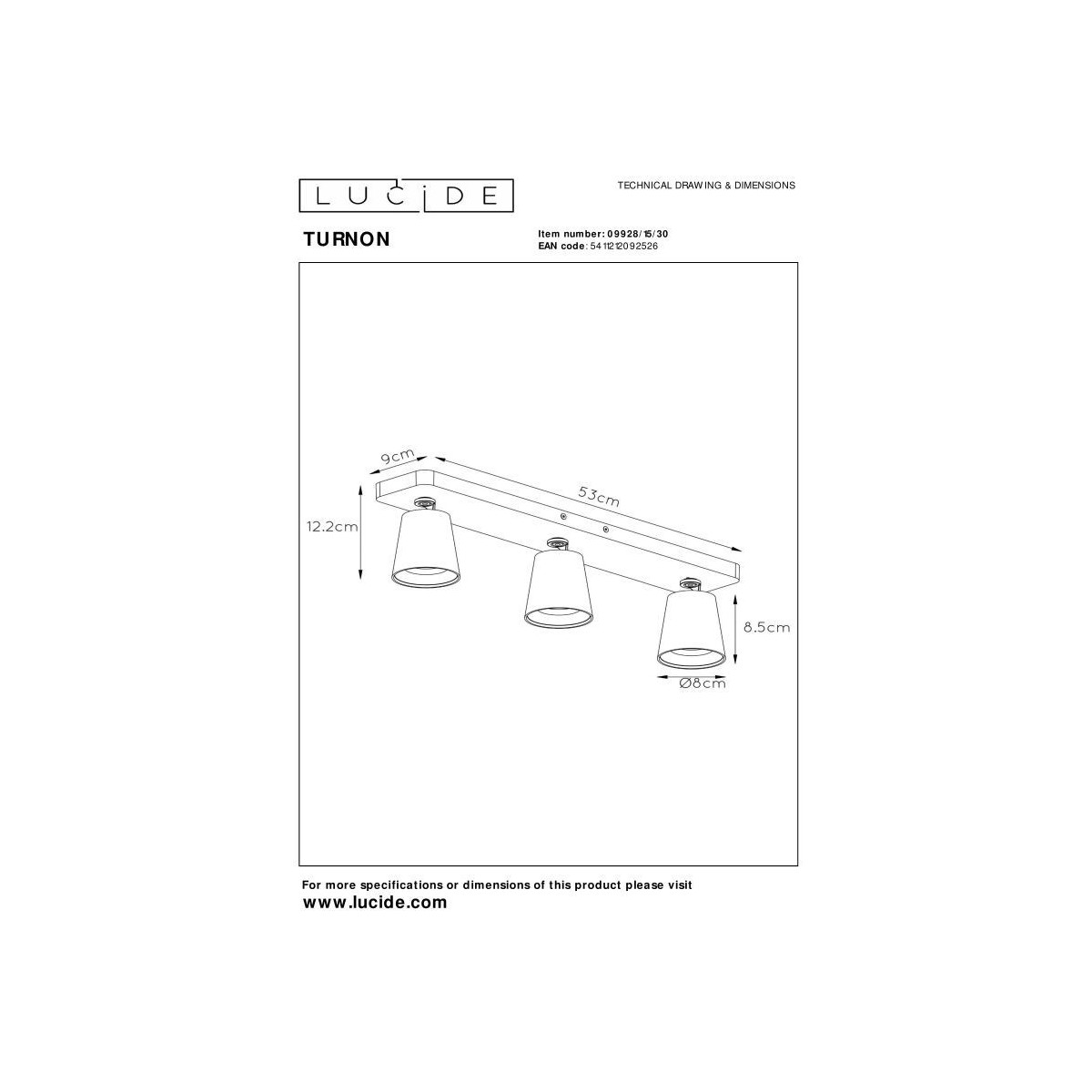 Lucide TURNON 09928/15/30