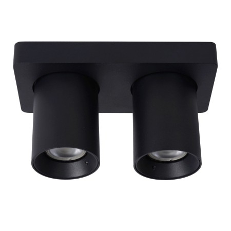 Lucide 09929/10/30 NIGEL - Reflektor sufitowy - LED Ściemnialny do ciepłego - GU10 - 2x5W 2200K-3000K - Czarny