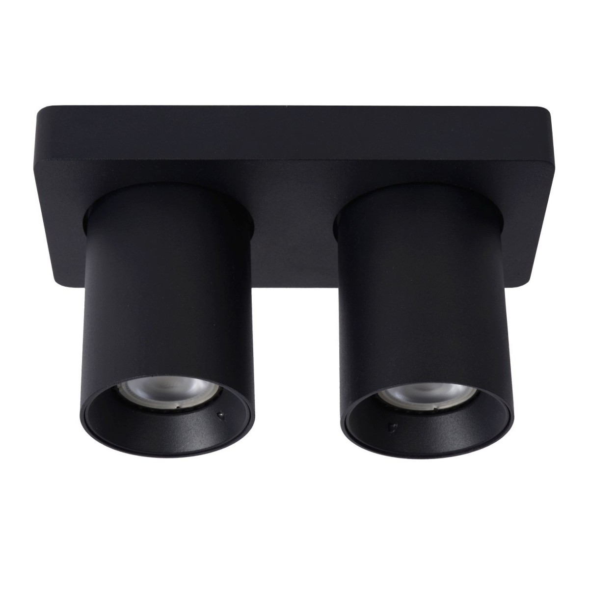 Lucide 09929/10/30 NIGEL - Reflektor sufitowy - LED Ściemnialny do ciepłego - GU10 - 2x5W 2200K-3000K - Czarny