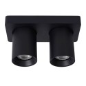Lucide 09929/10/30 NIGEL - Reflektor sufitowy - LED Ściemnialny do ciepłego - GU10 - 2x5W 2200K-3000K - Czarny
