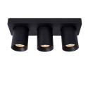 Lucide 09929/15/30 NIGEL - Reflektor sufitowy - LED Ściemnialny do ciepłego - GU10 - 3x5W 2200K-3000K - Czarny