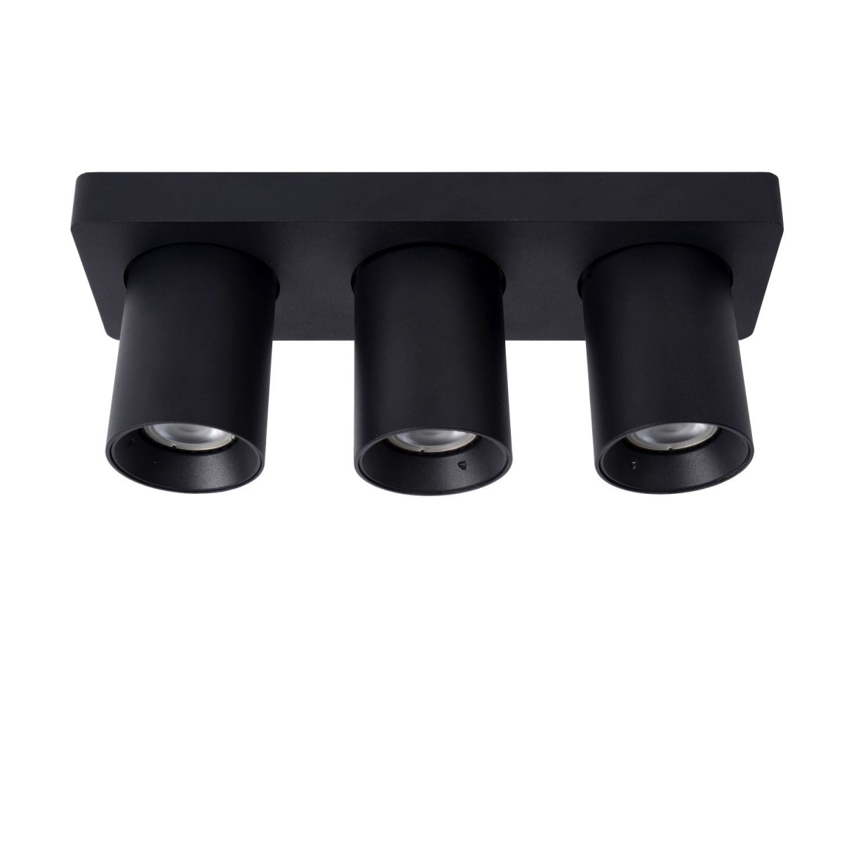 Lucide 09929/15/30 NIGEL - Reflektor sufitowy - LED Ściemnialny do ciepłego - GU10 - 3x5W 2200K-3000K - Czarny