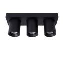 Lucide 09929/15/30 NIGEL - Reflektor sufitowy - LED Ściemnialny do ciepłego - GU10 - 3x5W 2200K-3000K - Czarny