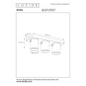 Lucide 09929/15/31 NIGEL - Reflektor sufitowy - LED Ściemnialny do ciepłego - GU10 - 3x5W 2200K-3000K - Biały