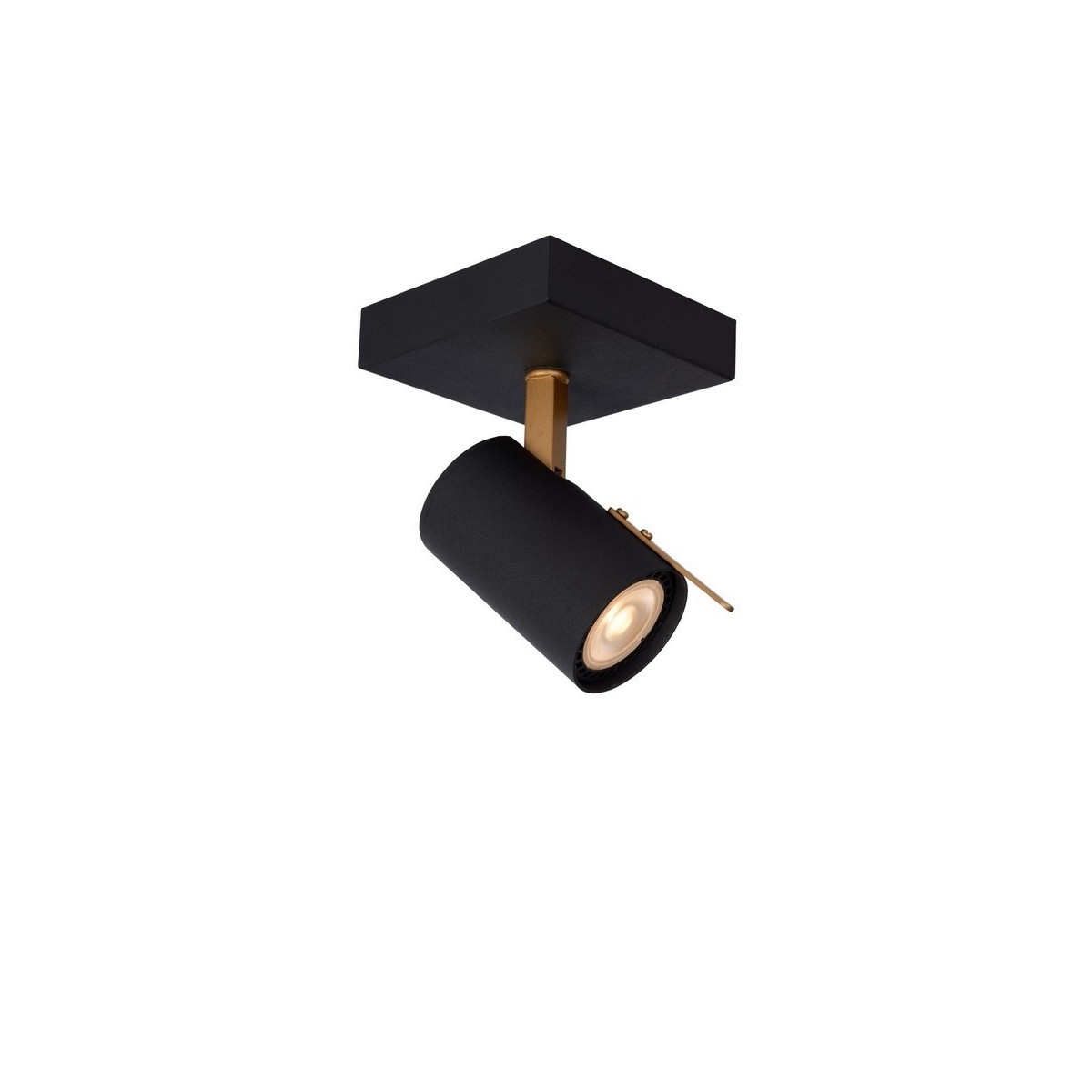 Lucide 17998/05/30 GRONY - Reflektor sufitowy - LED Ściemnialny do ciepłego - GU10 - 1x5W 2200K-3000K - Czarny