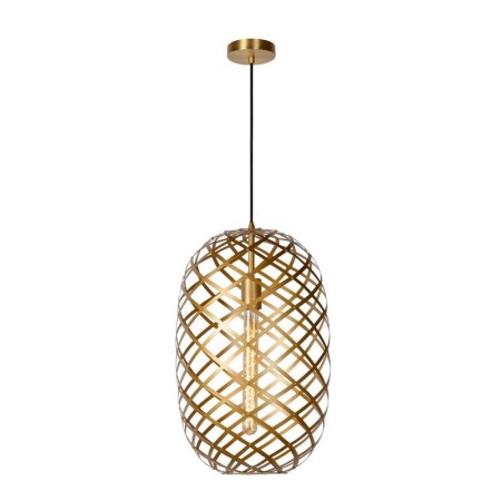 Lucide 21417/32/02 WOLFRAM - Lampa wisząca - 32 cm - 1xE27 - Matowe złoto - Mosiądz