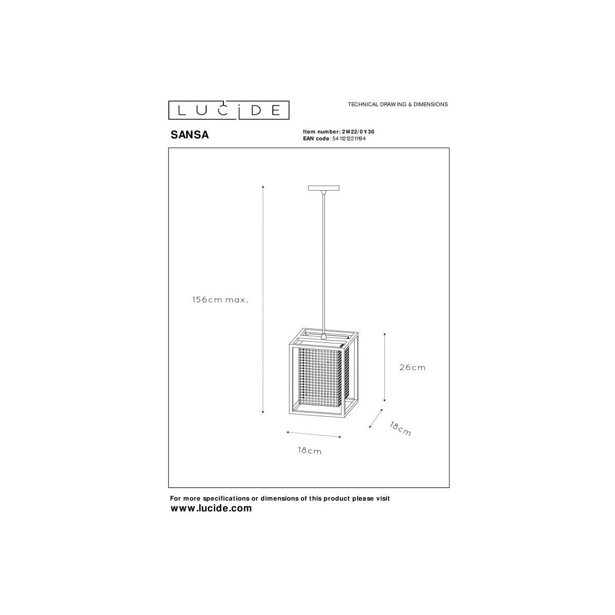 Lucide SANSA 21422/01/30
