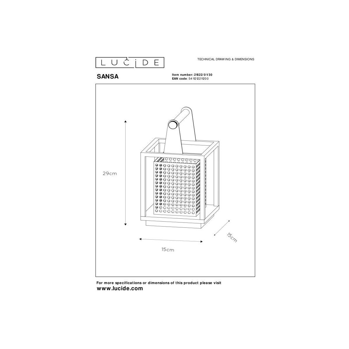 Lucide SANSA 21522/01/30