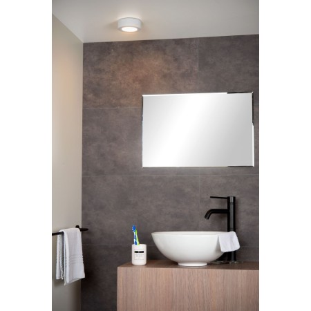 Lucide 28116/11/31 BRICE-LED - Lampa sufitowa łazienkowa wpuszczana - 11.7 cm - Ściemniacz LED - 1x8W 3000K - IP44 - Biały