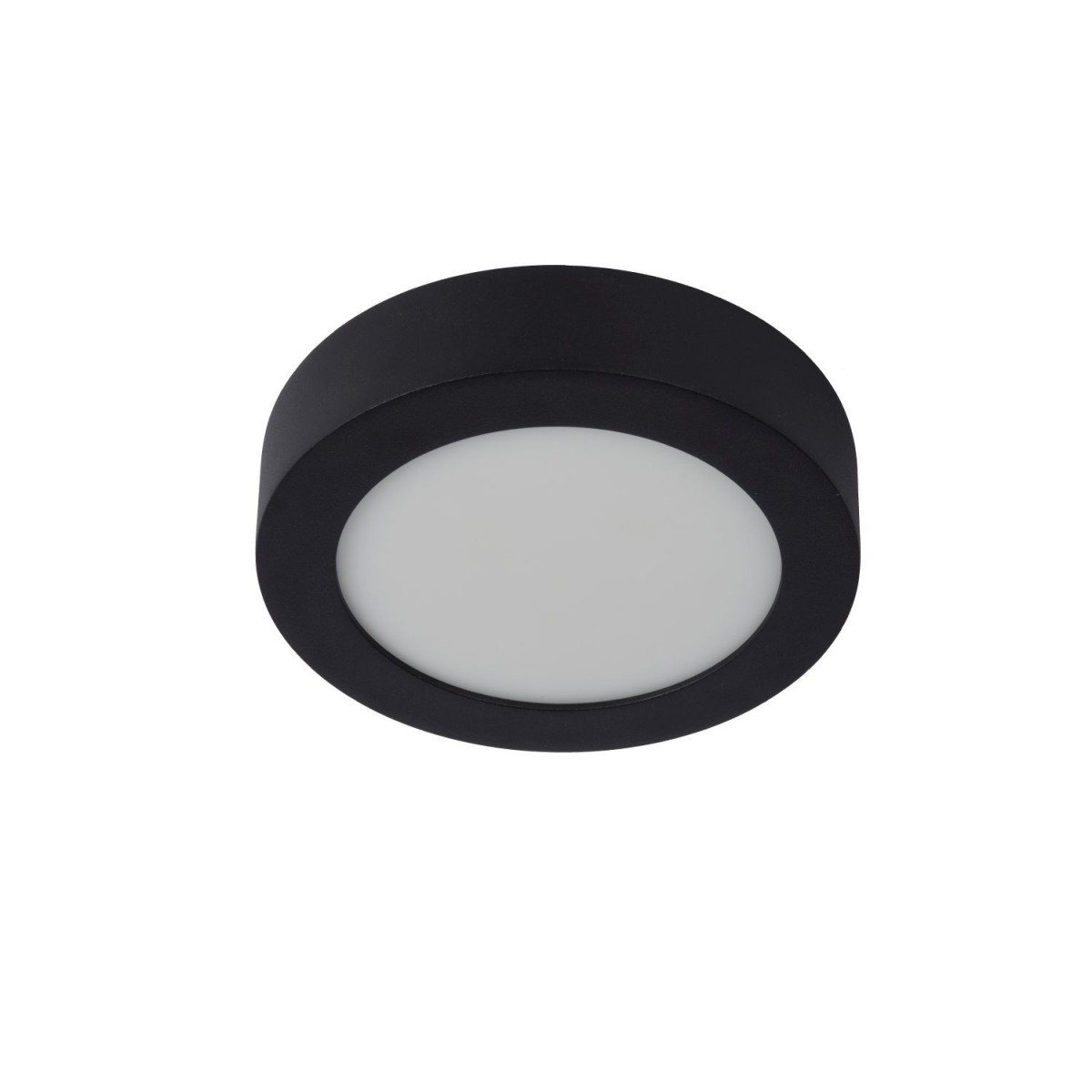 Lucide 28116/18/30 BRICE-LED - Lampa sufitowa łazienkowa wpuszczana - 18 cm - Ściemniacz LED - 1x12W 3000K - IP44 - Czarny