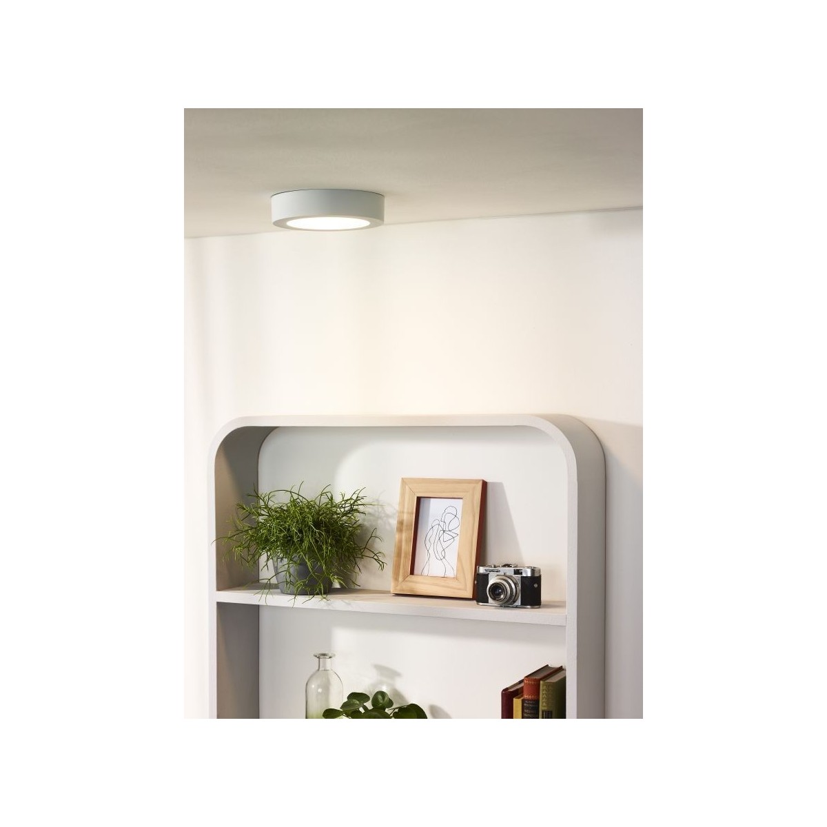 Lucide 28116/18/31 BRICE-LED - Lampa sufitowa łazienkowa wpuszczana - 18 cm - Ściemniacz LED - 1x12W 3000K - IP44 - Biała